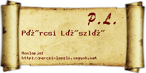 Pércsi László névjegykártya